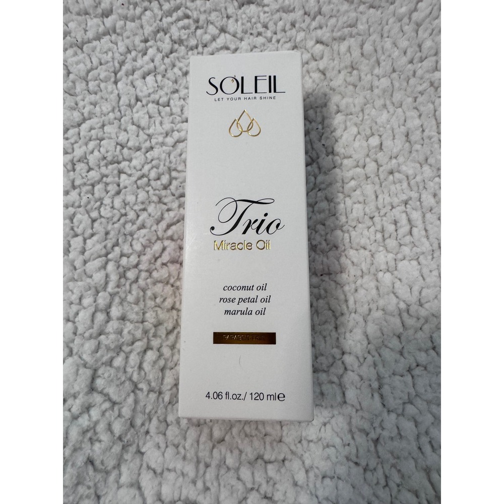 Soleil‎ Trio Miracle Oil Hair Treatment Coconut Rose Marula 4.06oz L80ths NEW